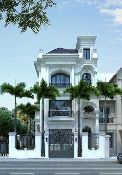 Thiết kế kiến trúc biệt thự tân cổ điển tại Hà Nội